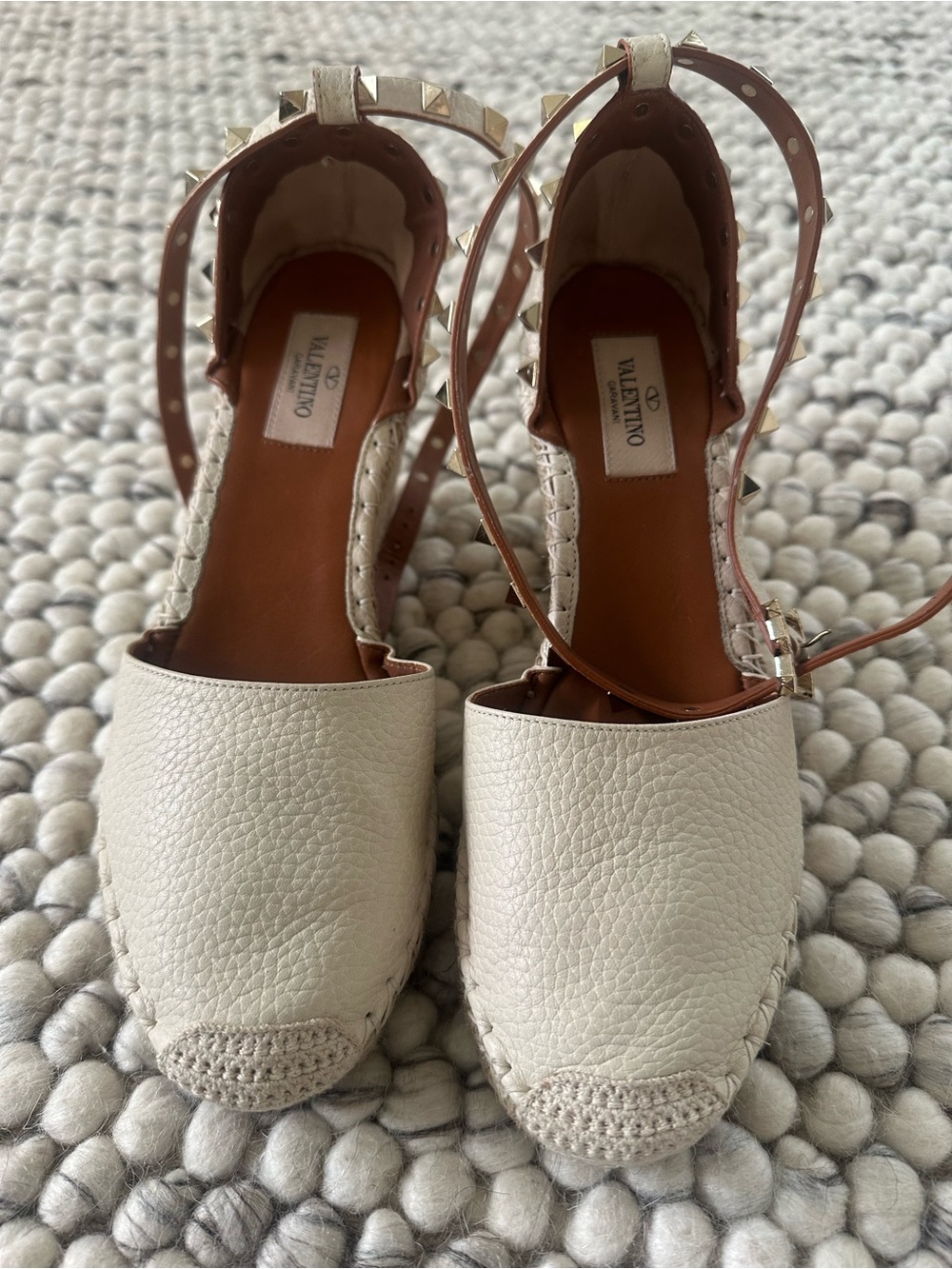 Valentino  Rockstud espadrille  sandal